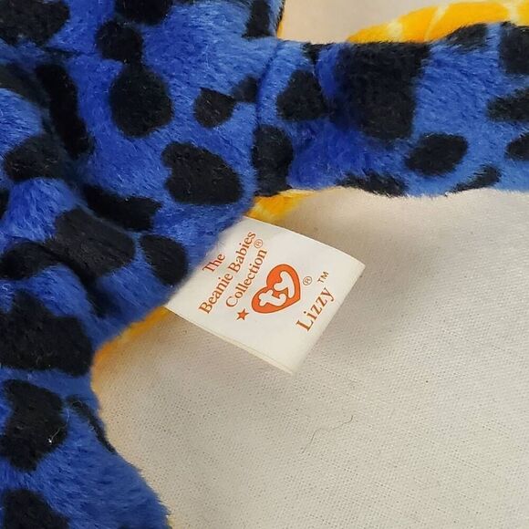 Ty 1995 Original Beanie Baby Lizzy the Lizard w/ tag errors Mint condition - Picture 3 of 5
